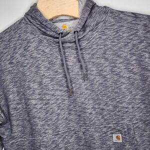 Carhartt Hoodie Sweatshirt Size 1X  16W/18W Womens Gray Pullover Relaxed‎ Fit